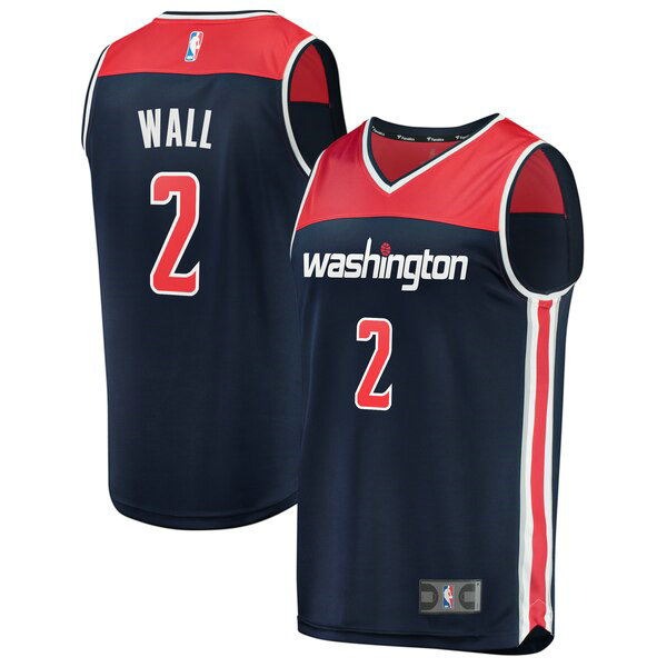 Maillot nba Washington Wizards Statement Edition Homme John Wall 2 Bleu marin